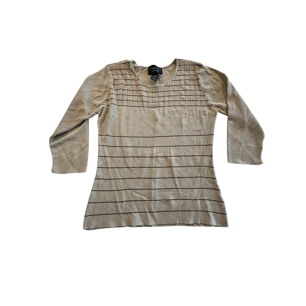 Finity Petite Women's Lightweight Sweater‎ Long Sleeve Multicolor Petite Small